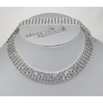 Souprava šperků Soupravy bižuterie - Svatební bižuterie - 5801-0098+5802-0080+5803-0027 - Krystal - stříbro