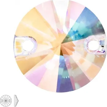 Dětské navlékací korálky Preciosa MC našívací Rivoli 10 mm Crystal AB