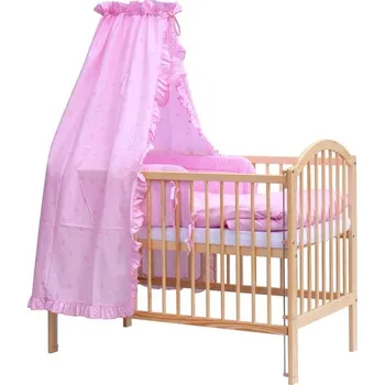 Dětská postýlka Scarlett Postýlka 120x60cm s kompletní výbavou Scarlett Méďa růžová