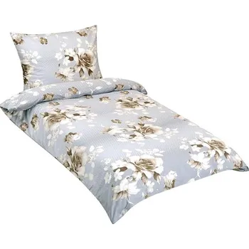 Povlečení BELLATEX Povlečení bavlna 90 / 330 růže kávová 140 × 200, 70 × 90