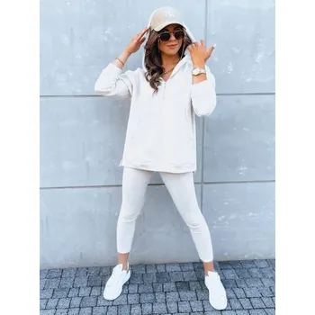 Dstreet Pohodlná světle béžová dámská tepláková souprava May Day