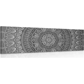 Obraz Dovido Obraz ručně kreslená Mandala v černobílém provedení