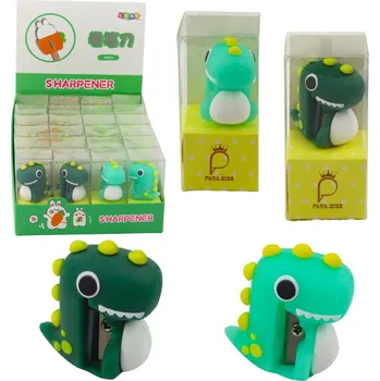 Ořezávátko LEAN Toys Ořezávátko na Tenké Pastelky a Tužky Školní Kancelářské Dinosaurus Zelený