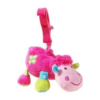 Hračka pro nejmenší Baby zvířátko vibrující s klipem, Pidilidi, 5015, růžová