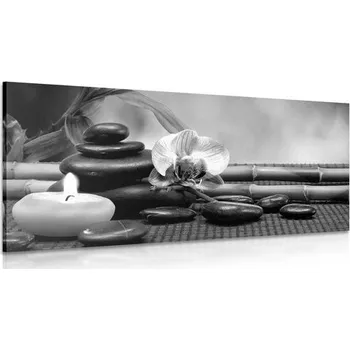 Obraz Dovido Obraz Feng Shui zátiší v černobílém provedení