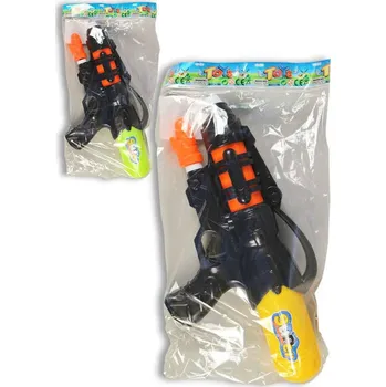 Dětská zbraň Pistole plastová vodní se zásobníkem 33cm s nádržkou na vodu 2 barvy v sáčku