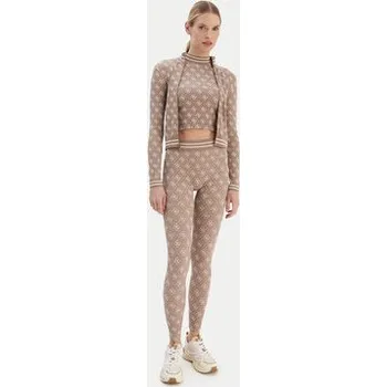 Dámská mikina Guess Mikina V5BP08 K2000 Hnědá Slim Fit XS_S