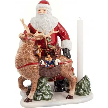 Vánoční dekorace Christmas Toys Memory svícen Santa se sobem, 30 cm,Villeroy & Boch