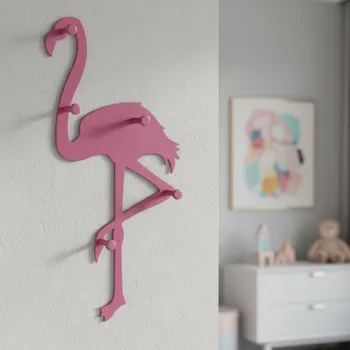 Věšák Interex design Nástěnný věšák FLAMINGO / Růžová