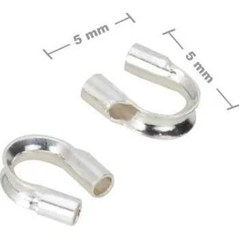 Přívěsek Stříbrný vodič nylonového lanka 5 x 5 mm