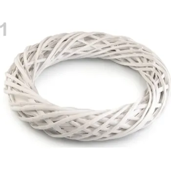 Proutěný věnec Ø34 cm - 1 bílá