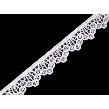 Krajka Vzdušná krajka s flitry šíře 14 mm METRÁŽ - Off White