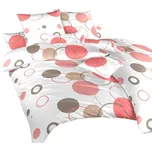 Povlečení krep Planety lososové 140x200, 70x90 cm