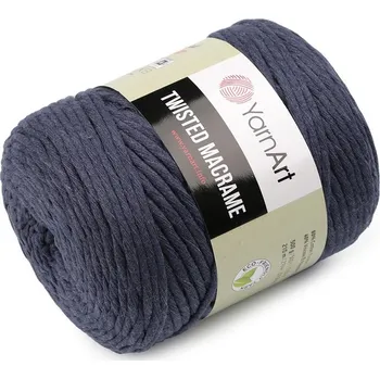 Galanterie Pletací příze Twisted Macrame 500 g - 18 (761) modrá tmavá