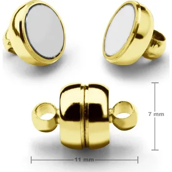 Korálek Magnetické zapínání soudek 11x7 mm v barvě zlata