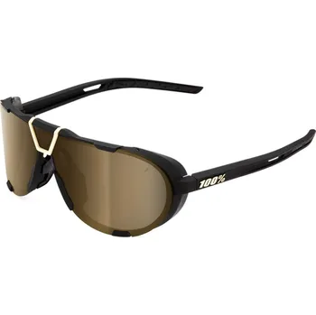cyklistické brýle sluneční brýle 100% WESTCRAFT - Soft Tact Black - Soft Gold Mirror Lens