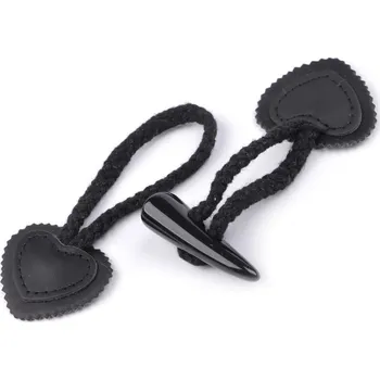 Knoflík Designové zapínání s rohem - 3 černá