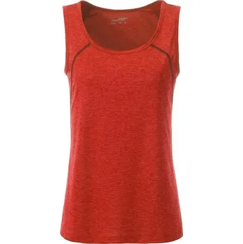 James & Nicholson (Daiber) Dámské funkční tílko JN493 - Červený melír / titanová | M