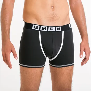 Boxerky Pánské boxerky BMEN BU858306 - černá/bílá - M