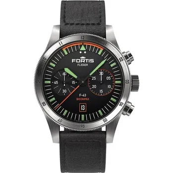 Hodinky Fortis Flieger F-43 Bicompax Original F4240005 + 5 let záruka a dárek ZDARMA