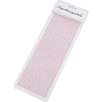 Samolepicí kamínky na lepicím proužku Ø3 mm - 3 růžová sv.