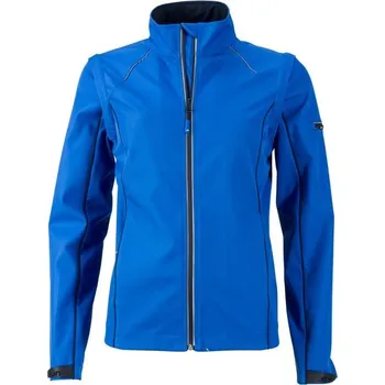 Dámská softshellová bunda James & Nicholson (Daiber) Dámská softshellová bunda 2v1 JN1121 - Modrá / tmavě modrá | XL