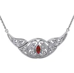 EAVAN, stříbrný náhrdelník s granátem, Ag 925, 13 g