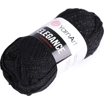 Příze Pletací příze Elegance lurex 50 g - 7 (104) černá