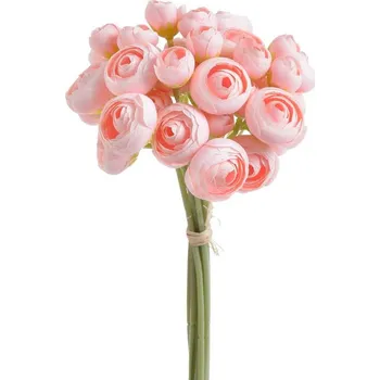 umělá květina Kytice umělého pryskyřníku růžová