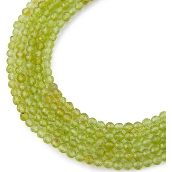Dětské navlékací korálky Korálky z minerálu Olivín AAA 3 mm broušené