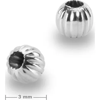 Přívěsek Stříbrný ozdobný korálek 3 mm