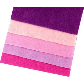 Jehla na filcování Barevná sada dekorativních filců plstí 10x45 cm - mix č. 6