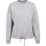 Build Your Brand Dámská oversize mikina se spadlými rameny - Šedý melír | L