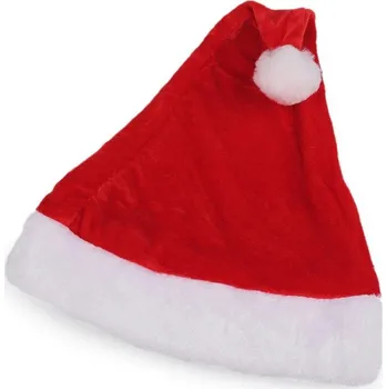 Čepice Dětská vánoční sametová čepice - červená