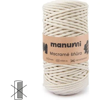 kreativní sada Manumi Macramé šňůra 3mm natural