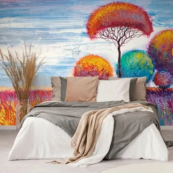 Tapeta Dovido Tapeta podzimní les fialová