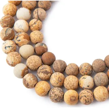 Dětské navlékací korálky Korálky z minerálu Jaspis obrázkový matný 8 mm