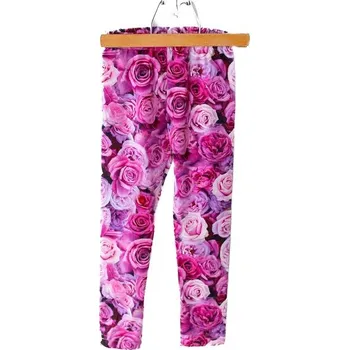 Dívčí legíny Legíny Lily Grey - Pink rose - 98