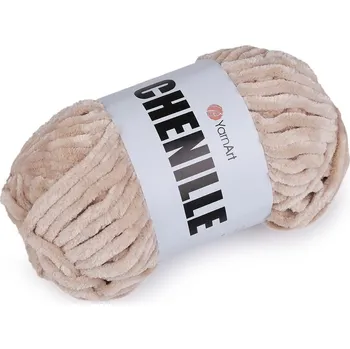 Galanterie Pletací žinylková příze Chenille 100 g - 13 (571) béžová světlá