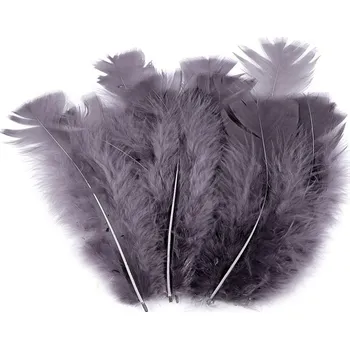 Příze Krůtí peří délka 11-17 cm - 22 šedá
