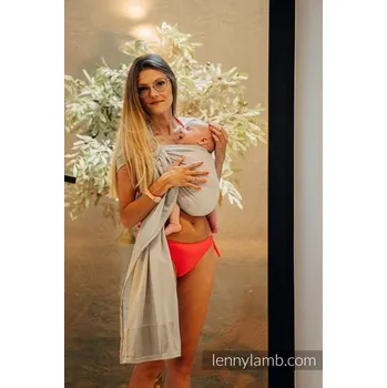 Šátek na nošení dítěte Lenny Lamb Water ring sling - GREY MESH - standard 1.8m