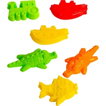 Hračka na písek Formičky barevné bábovičky na písek 6ks mix barev plast