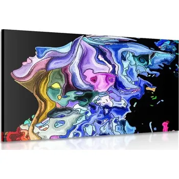 Obraz Dovido Obraz barevná siluleta ženské tváře