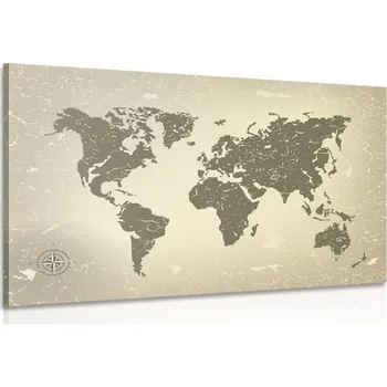 Obraz Dovido Obraz stará mapa světa na abstraktním pozadí