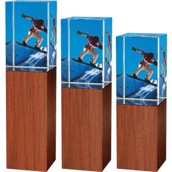 Poháry Bauer Skleněná trofej - kombinace skla a dřeva CRS4021 | Snowboard