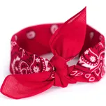 Červený šátek do vlasů pin-up bandana