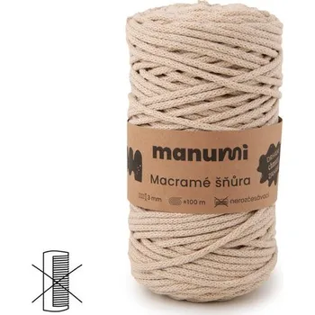 Dámské ponožky Manumi Macramé šňůra 3mm cappuccino