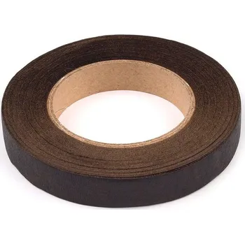 umělá květina Floristická páska šíře 12 mm - 2 hnědá tmavá