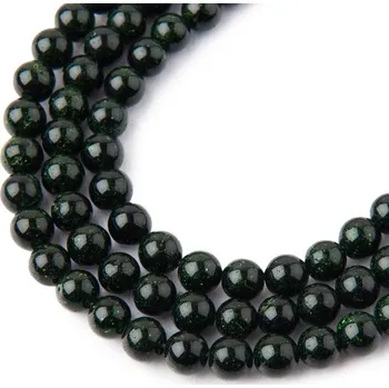 Dětské navlékací korálky Korálky z minerálu Zelený živec 6 mm