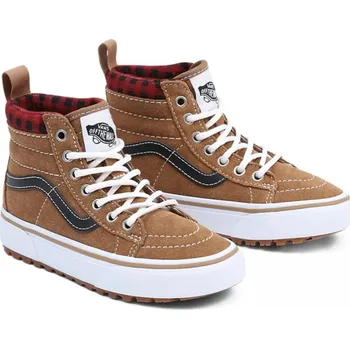 Pánská zimní obuv dětská zimní obuv VANS UY SK8-Hi MTE-1 PLAID, BROWN/BLACK - 31,5